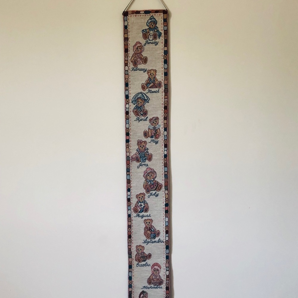 Teddy Bear Month Hanging Calendar Decor